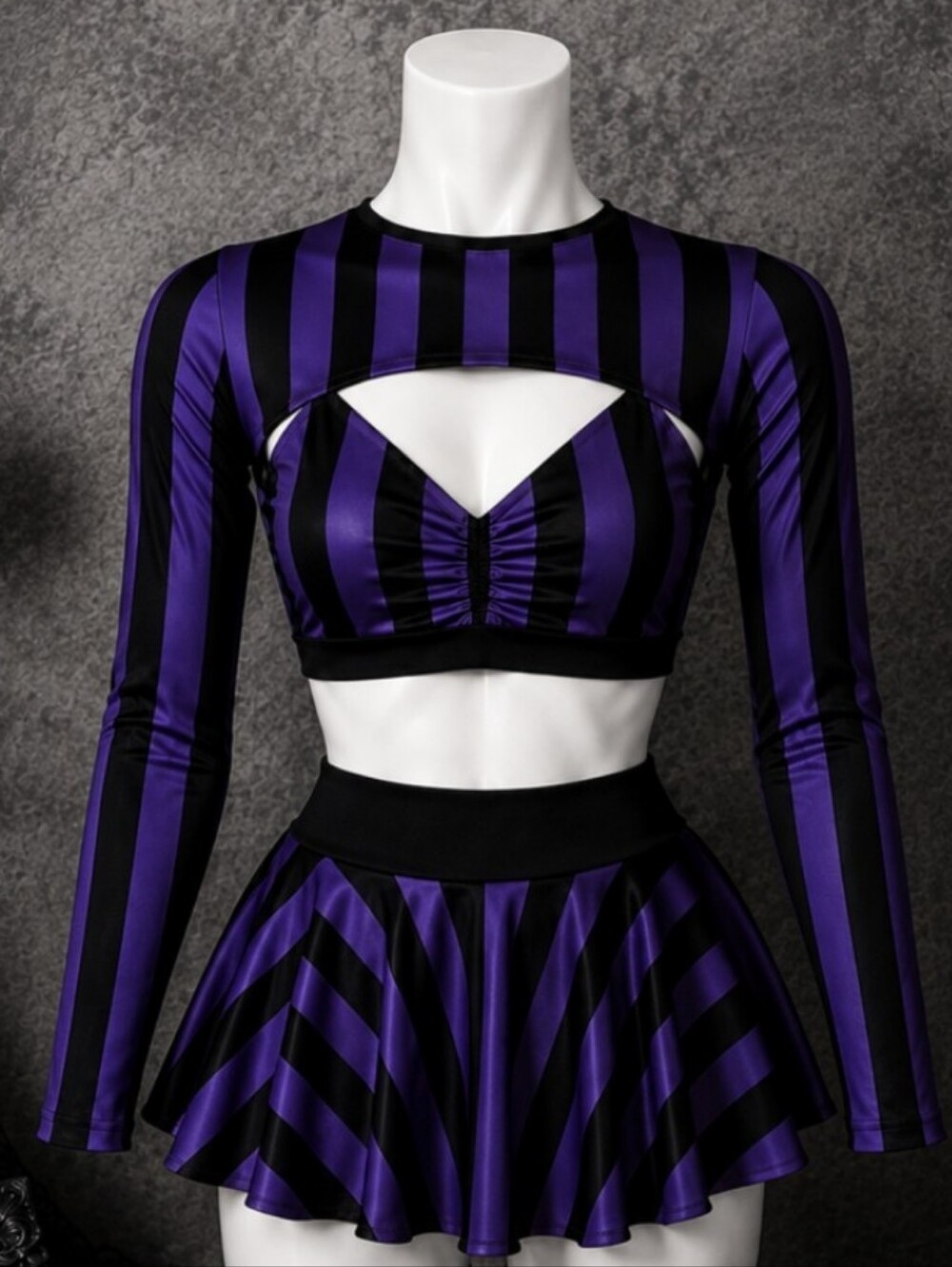 Perfectly Peachy - Pole Dance Halloween - Nevermore Set - Size Small